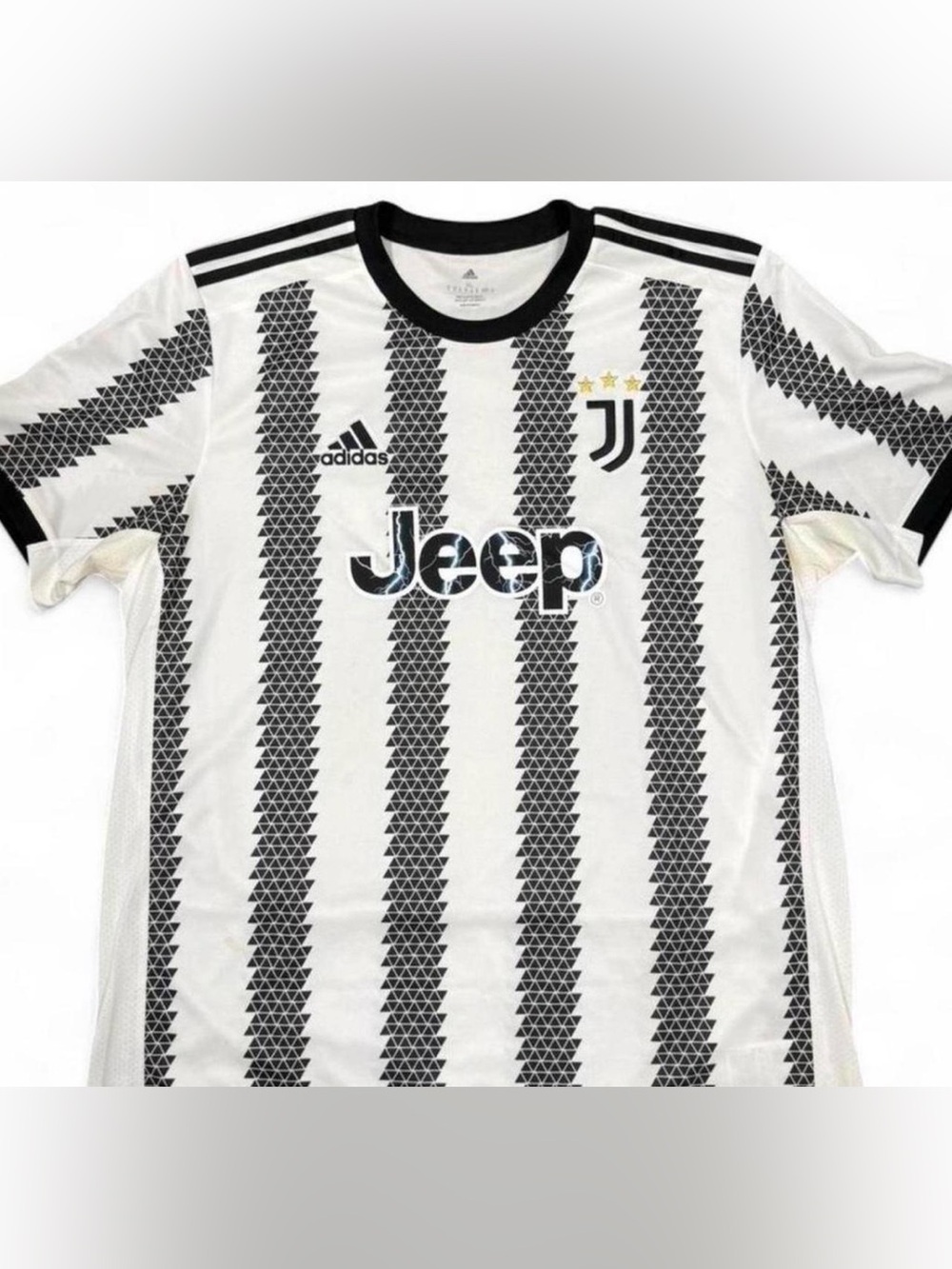 Adidas Juventus Home Jersey Jeep Sponsor Black White Soccer Football Sz L